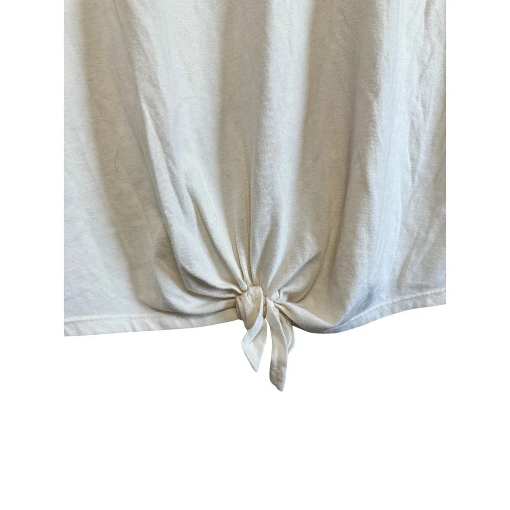 Wonder Nation Graphic Tee Kids XXL 18 Cream Excellent Sunkissed Sequin Tie Front